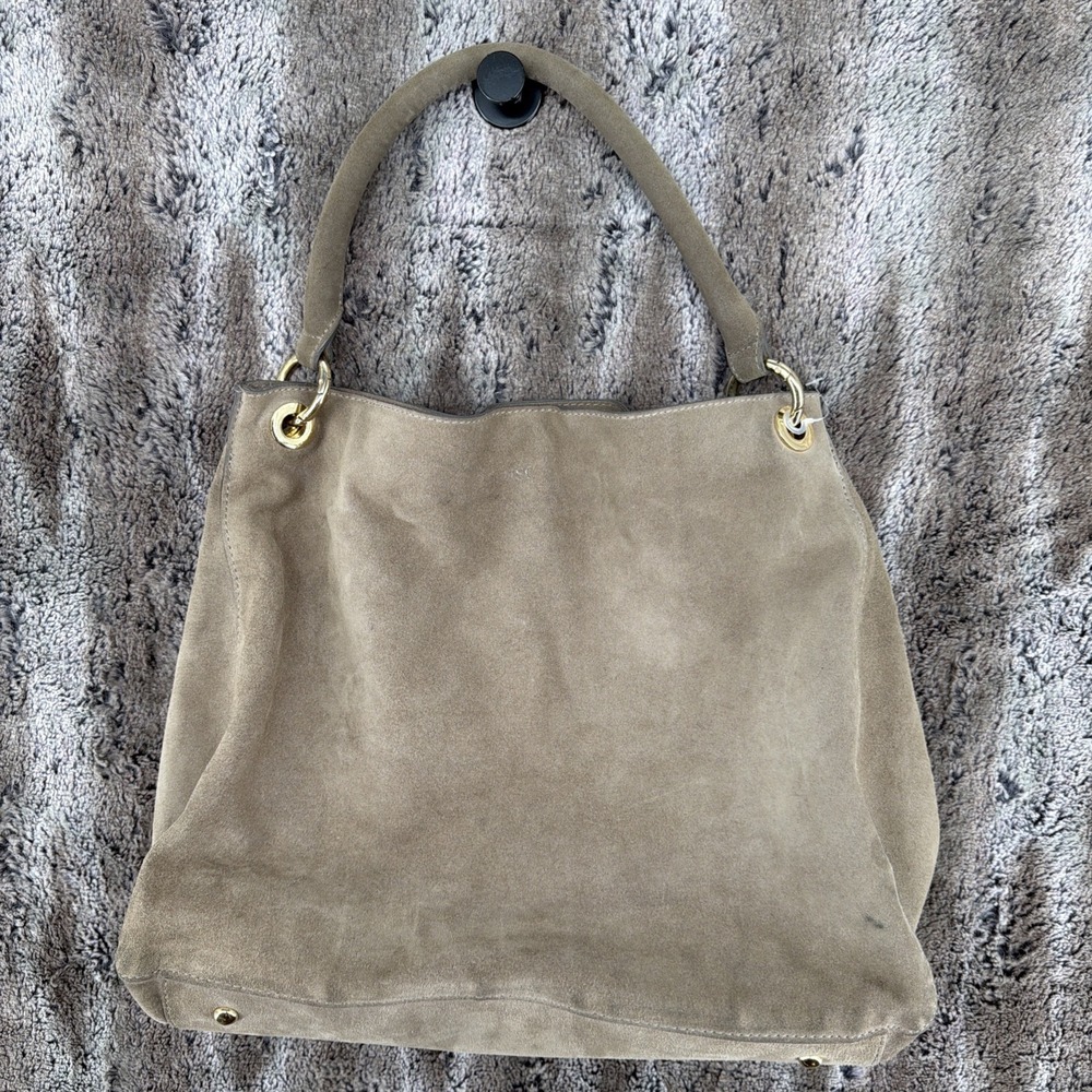 Mark and Graham Build a Bag Brown Suede Leather Hobo Bag